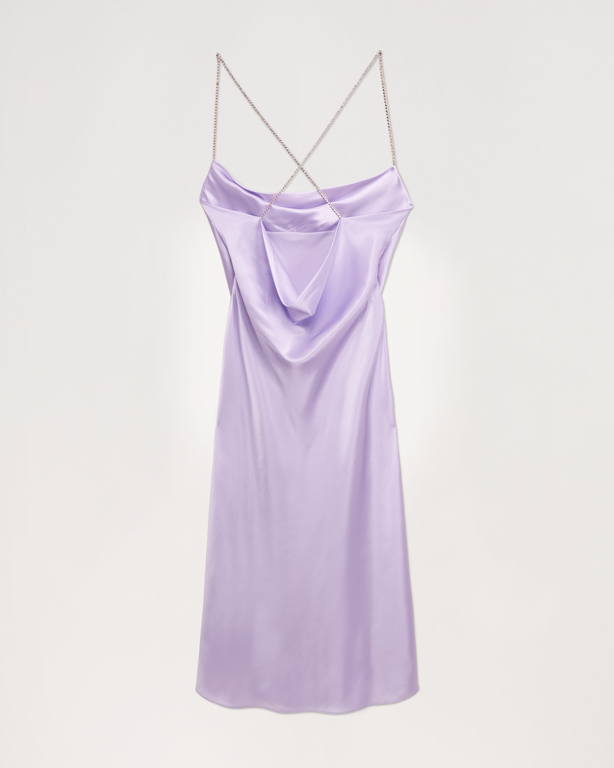 Robe longue Naomi en soie - Lilac