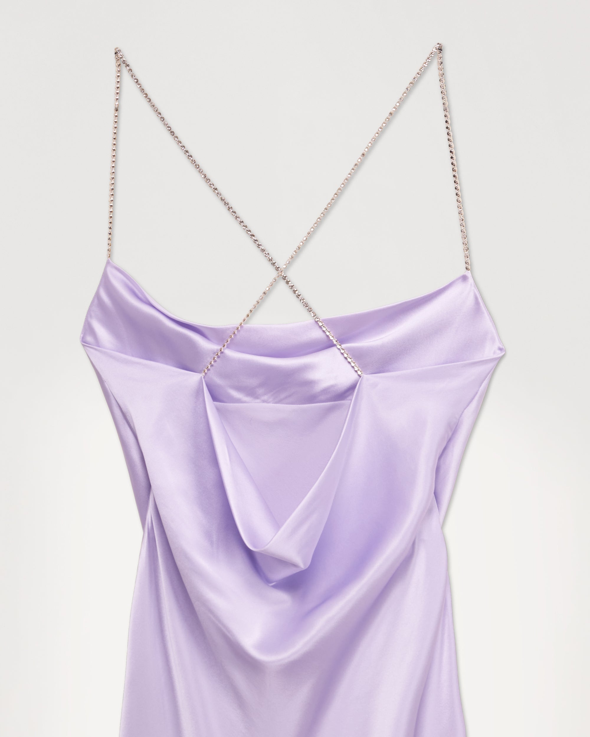 Robe longue Naomi en soie - Lilac