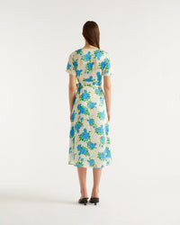Robe longue Livia en soie - Big Roses