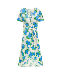 Robe longue Livia en soie - Big Roses