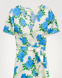 Robe longue Livia en soie - Big Roses