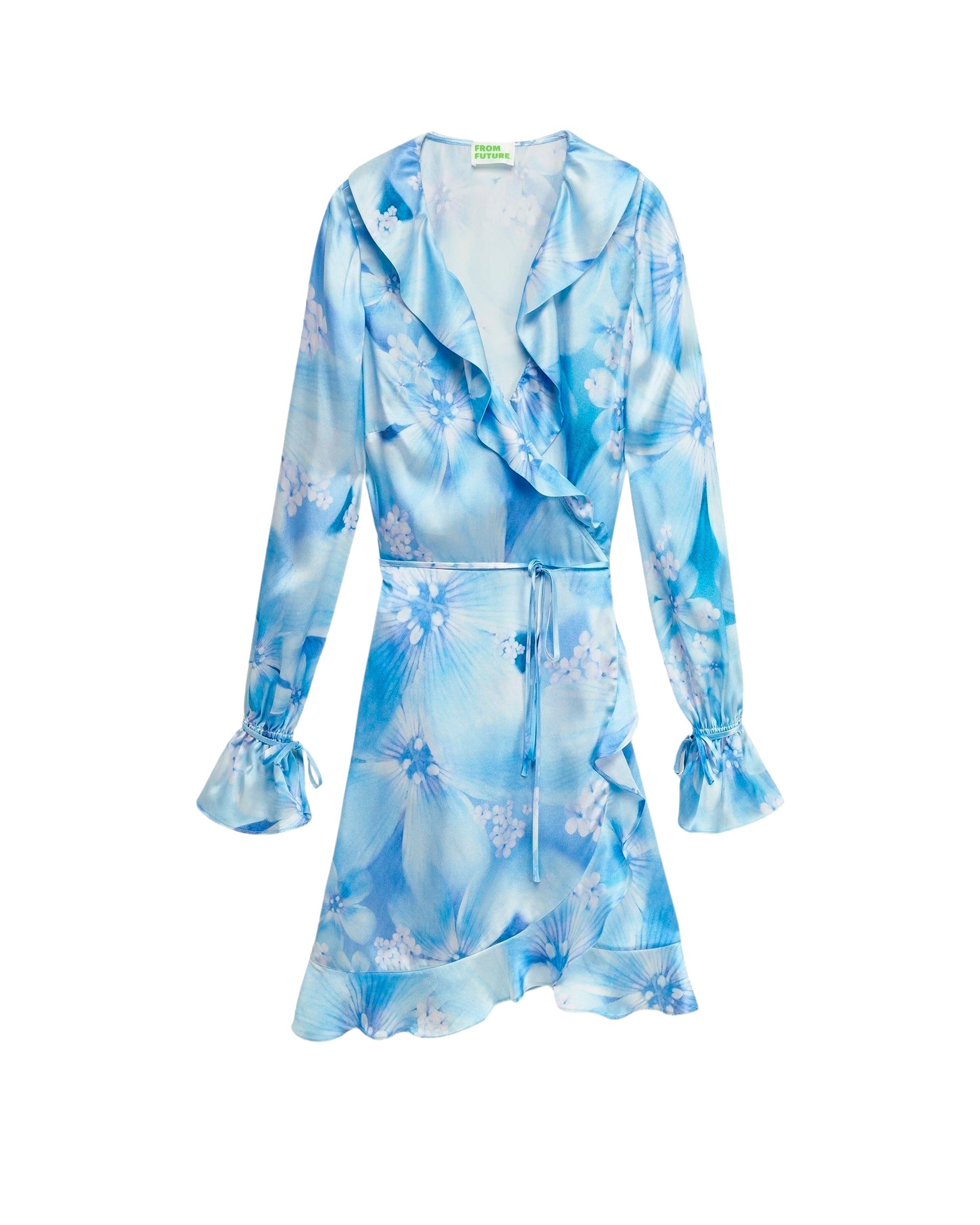 Robe courte Keira en soie - Magic Flowers