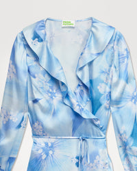 Robe courte Keira en soie - Magic Flowers