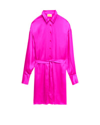 Robe courte Alba en soie - Neon Purple