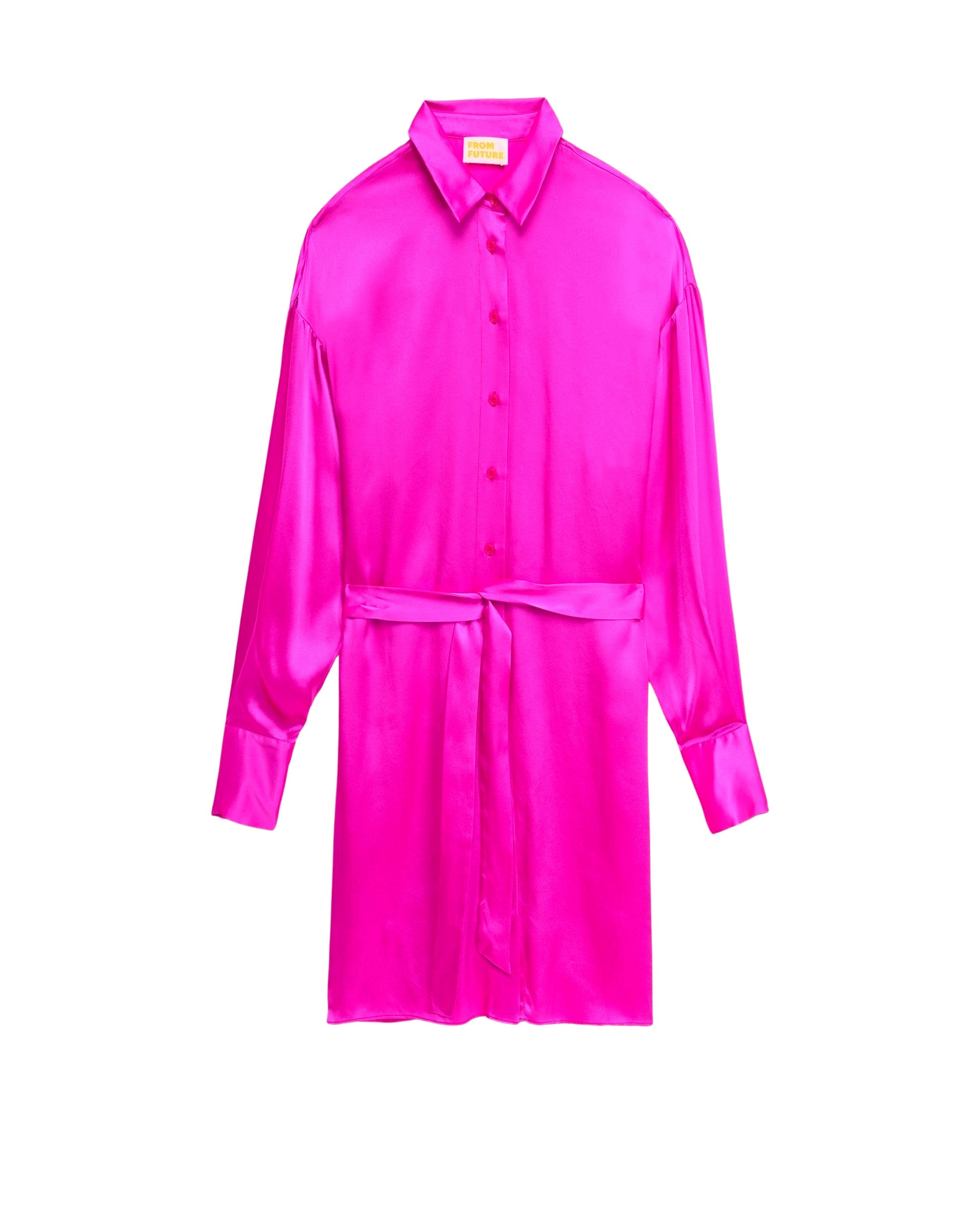 Robe courte Alba en soie - Neon Purple