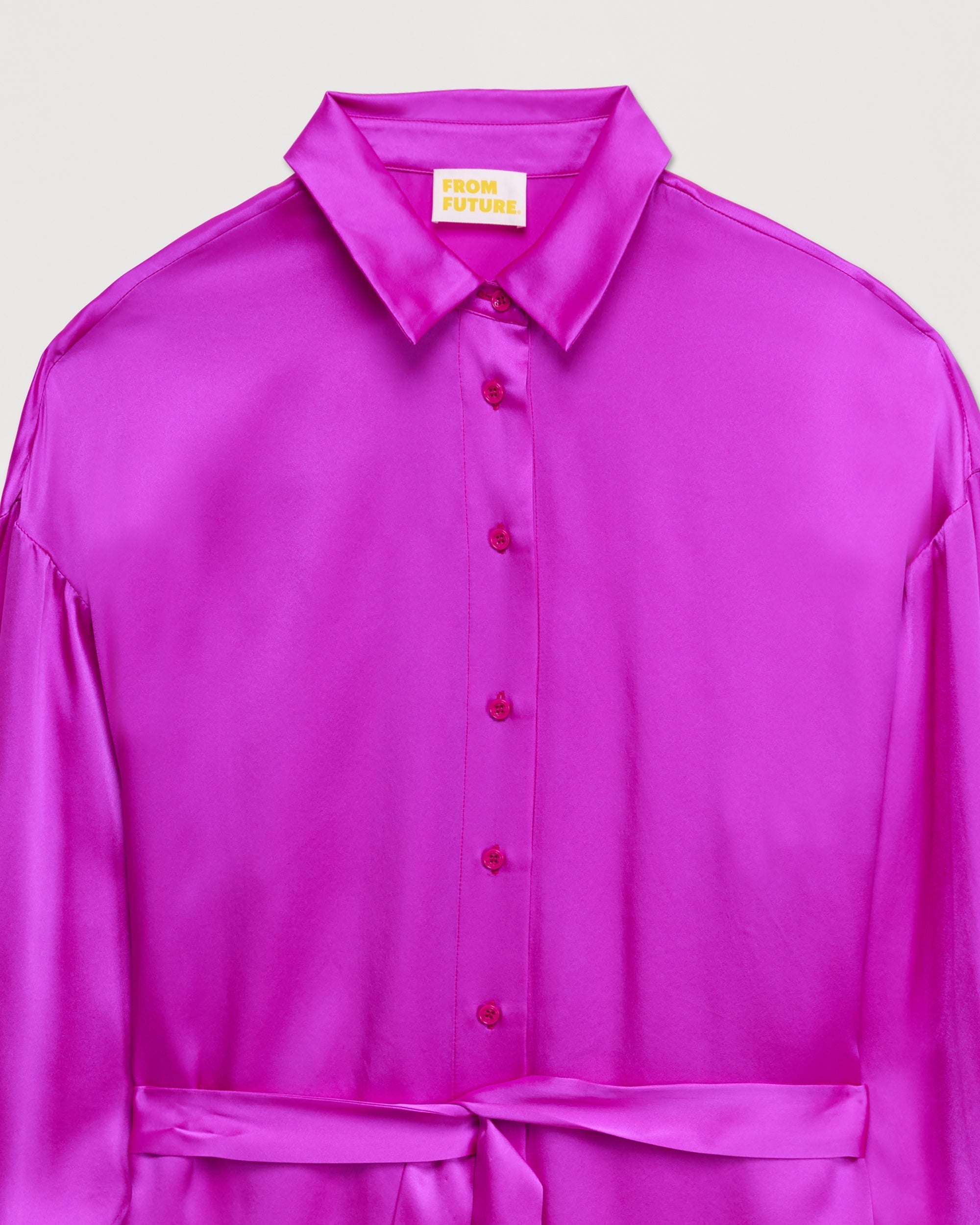 Robe courte Alba en soie - Neon Purple