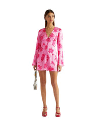 Robe courte Ella en soie - Rosae Aqua