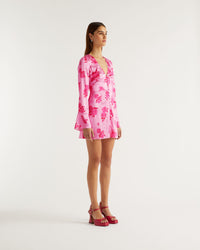 Robe courte Ella en soie - Rosae Aqua