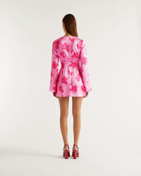 Robe courte Ella en soie - Rosae Aqua
