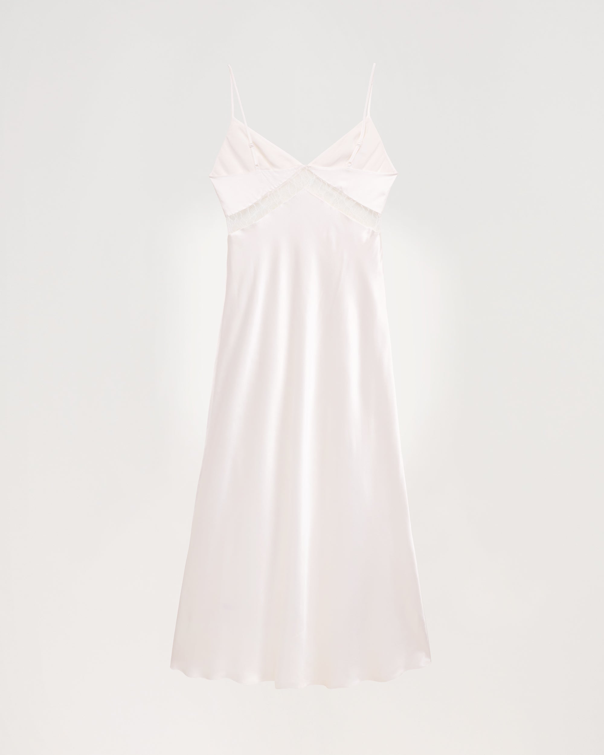 Robe longue Helena en soie - Ecru