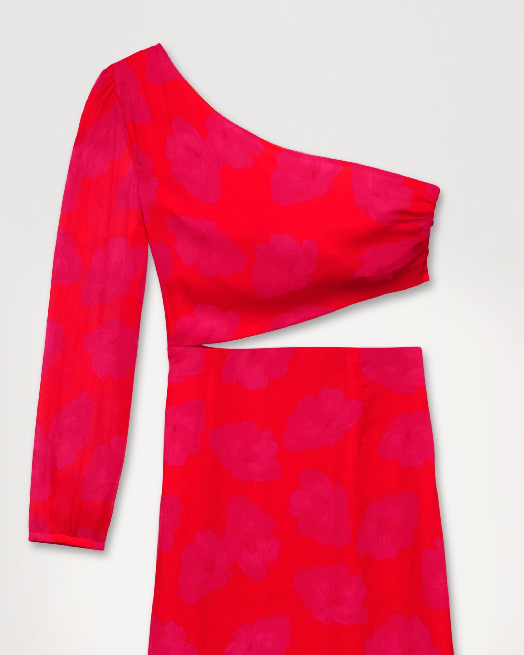 Robe longue Julianne en soie - Red Poppy