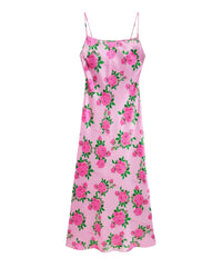 Robe longue Gemma en soie - Big Roses