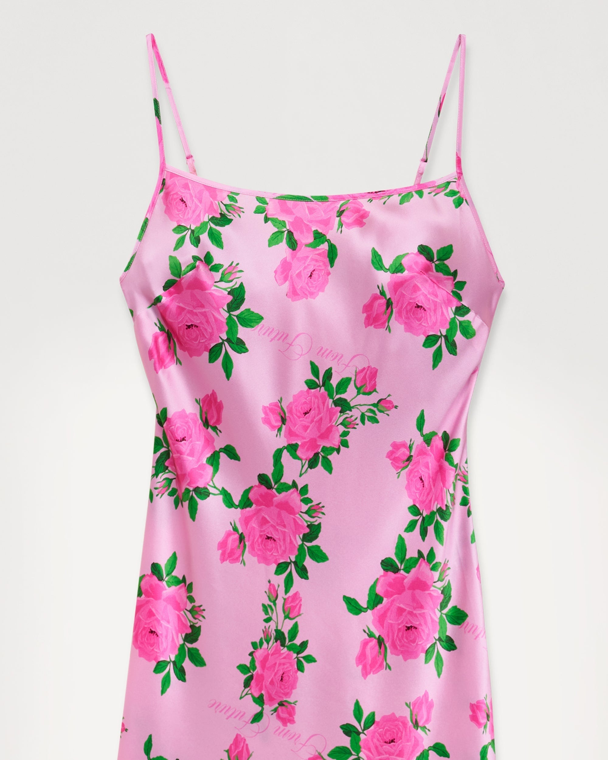 Robe longue Gemma en soie - Big Roses
