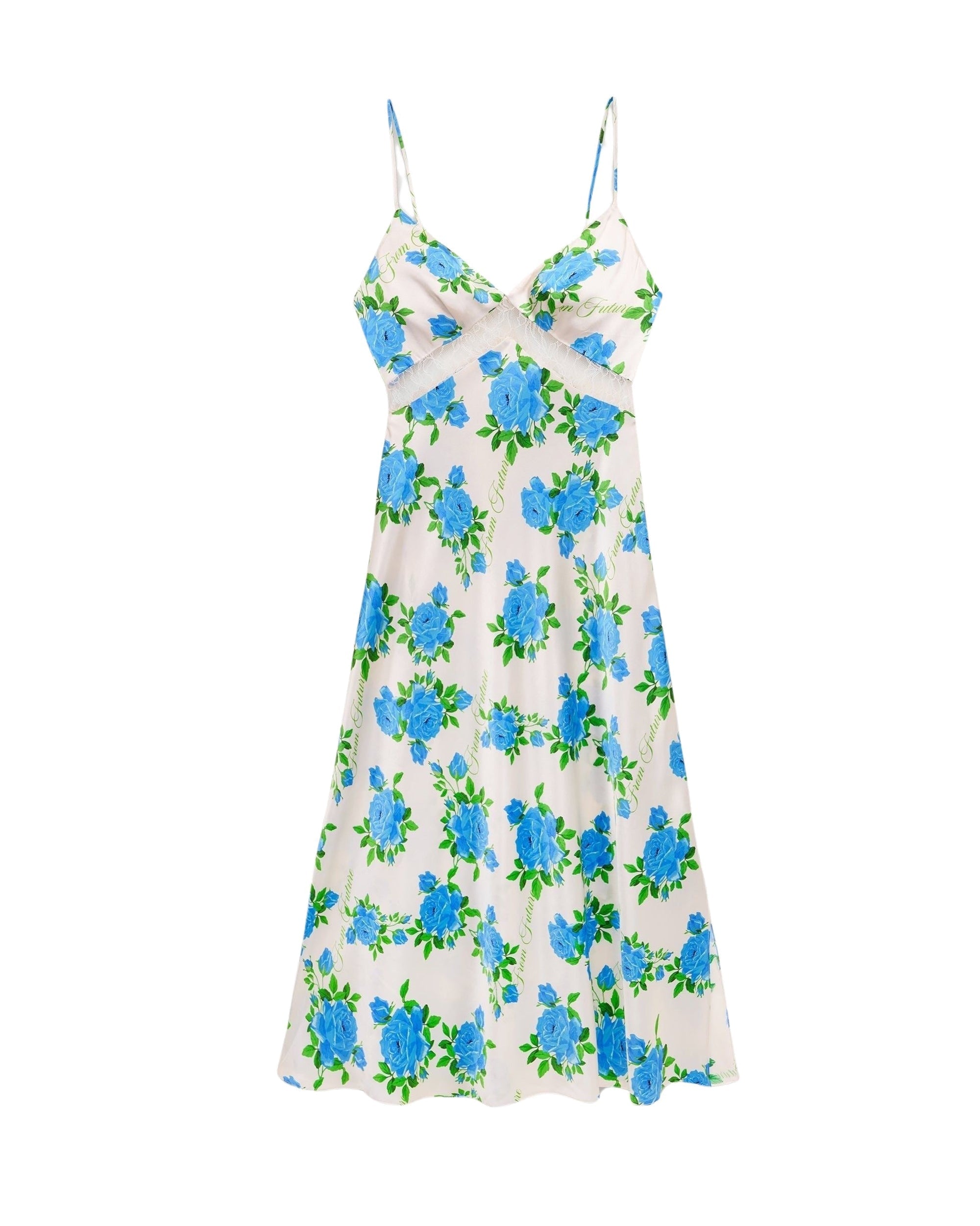 Robe longue Carly en soie - Big Roses