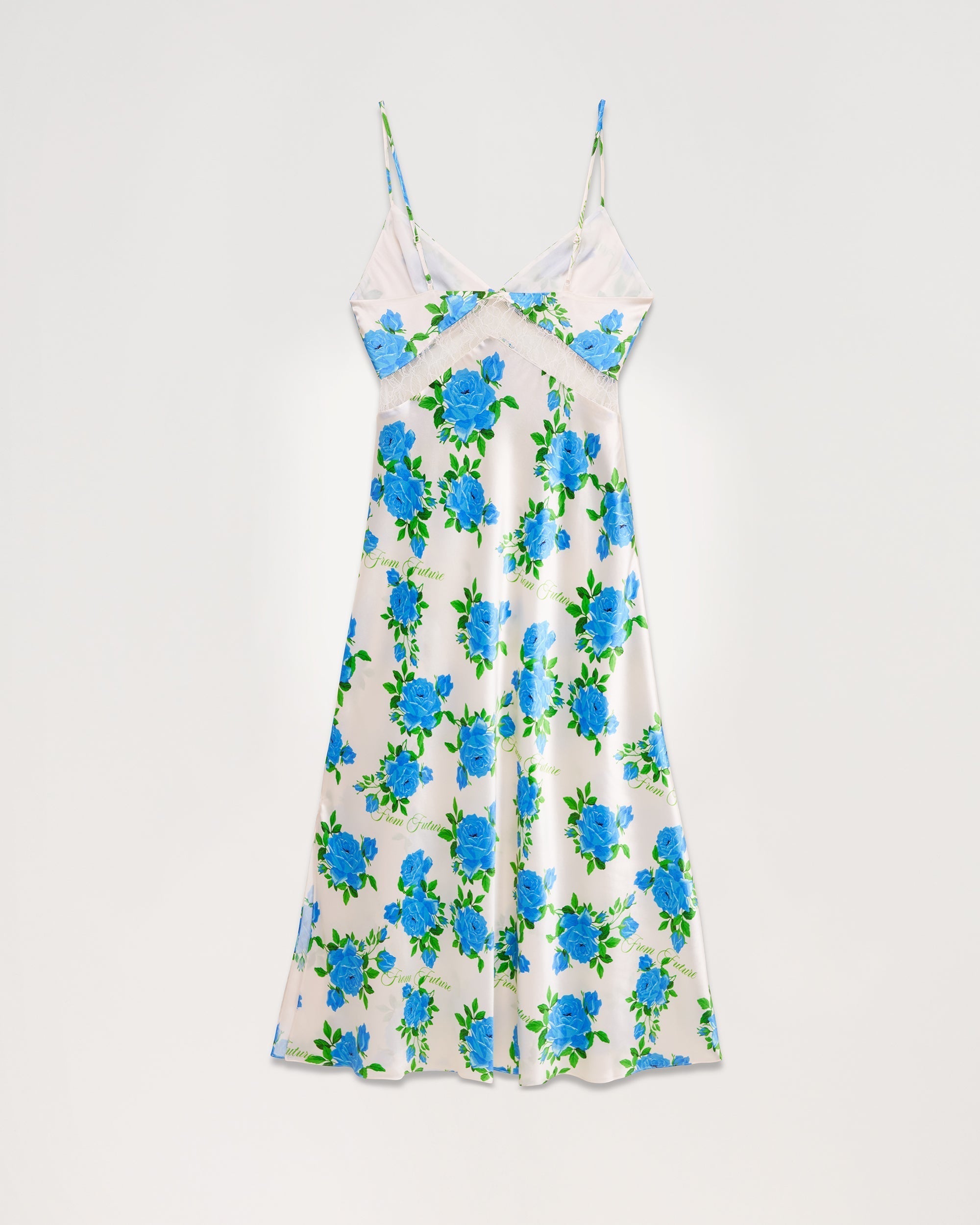 Robe longue Carly en soie - Big Roses