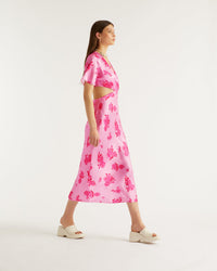 Robe longue May en soie - Rosae Aqua