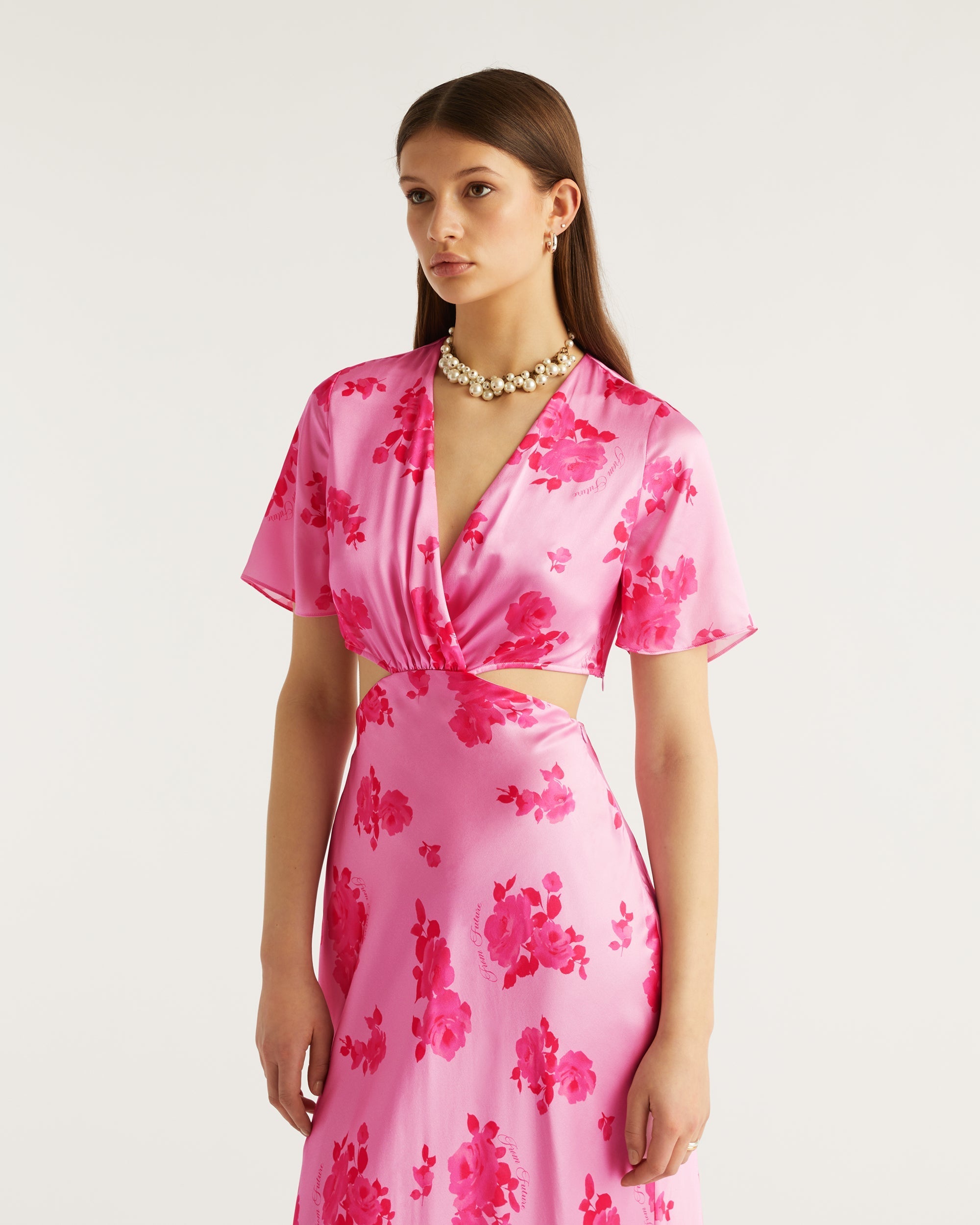 Robe longue May en soie - Rosae Aqua