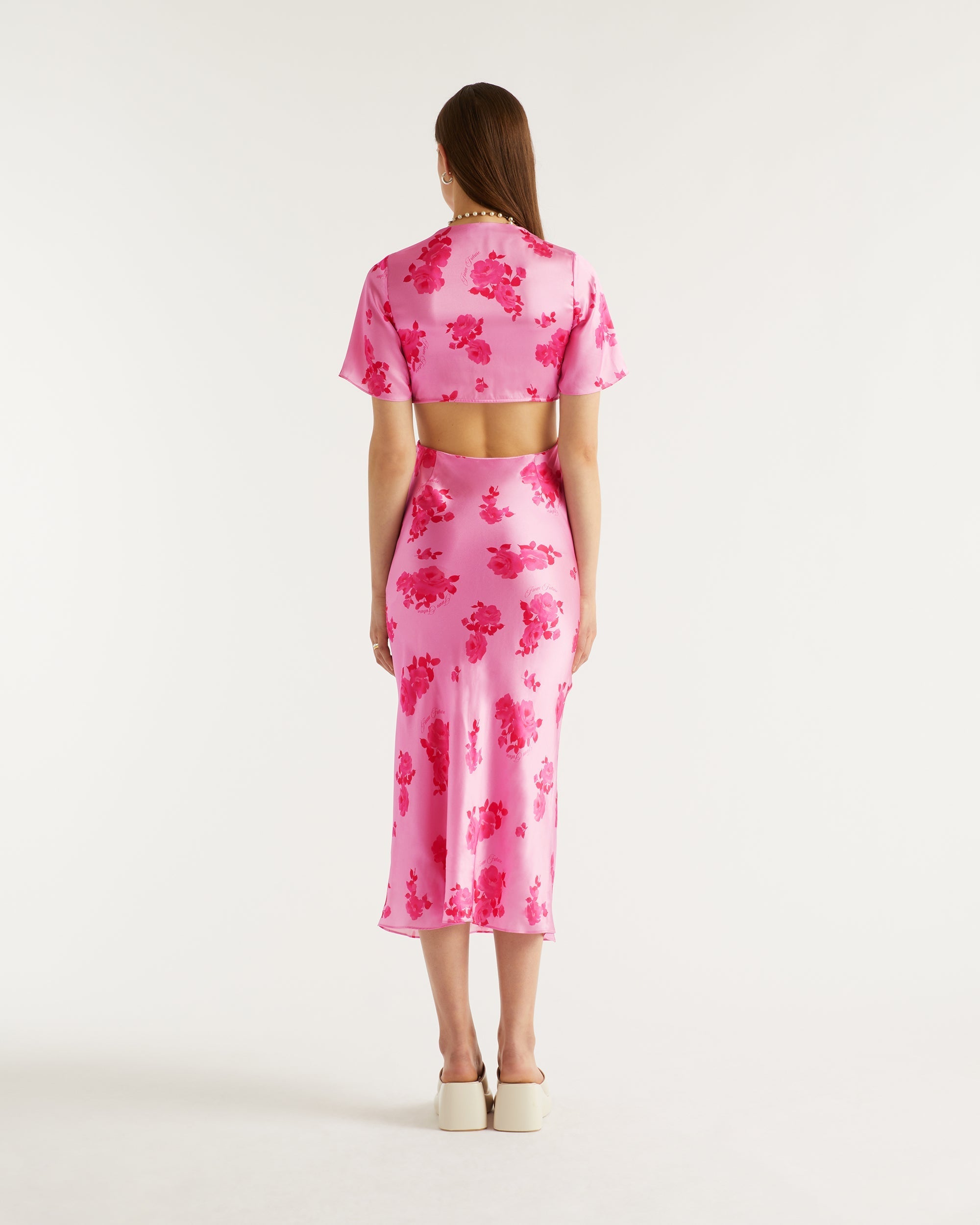 Robe longue May en soie - Rosae Aqua