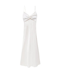 Robe longue Grace en soie - Ecru