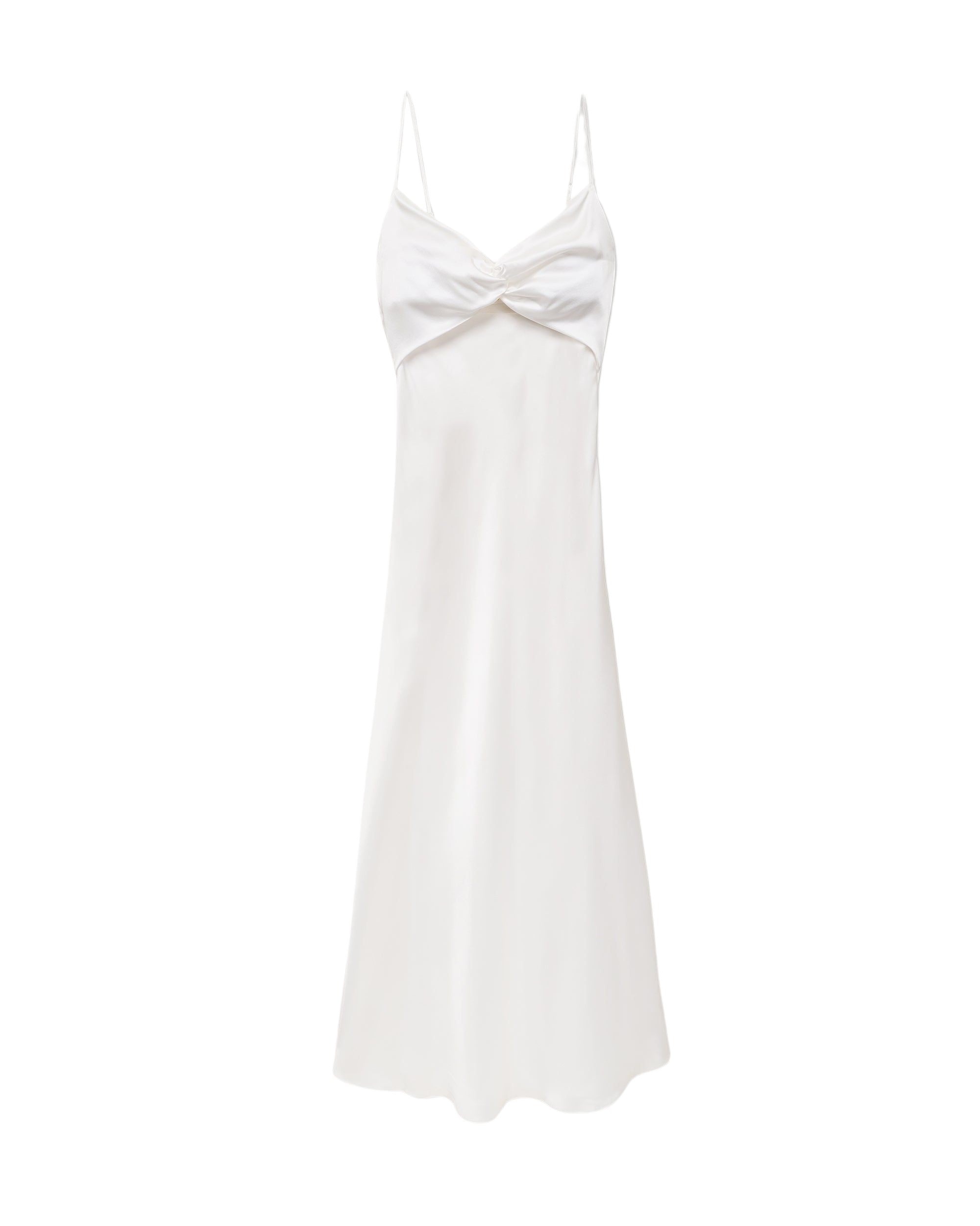 Robe longue Grace en soie - Ecru
