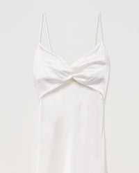 Robe longue Grace en soie - Ecru