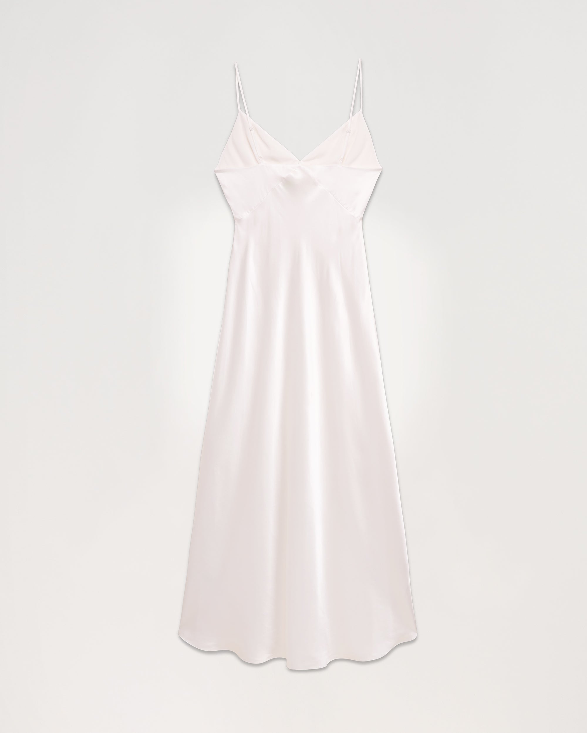 Robe longue Georgia en soie - Ecru