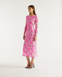 Robe longue Mesh - Big Roses