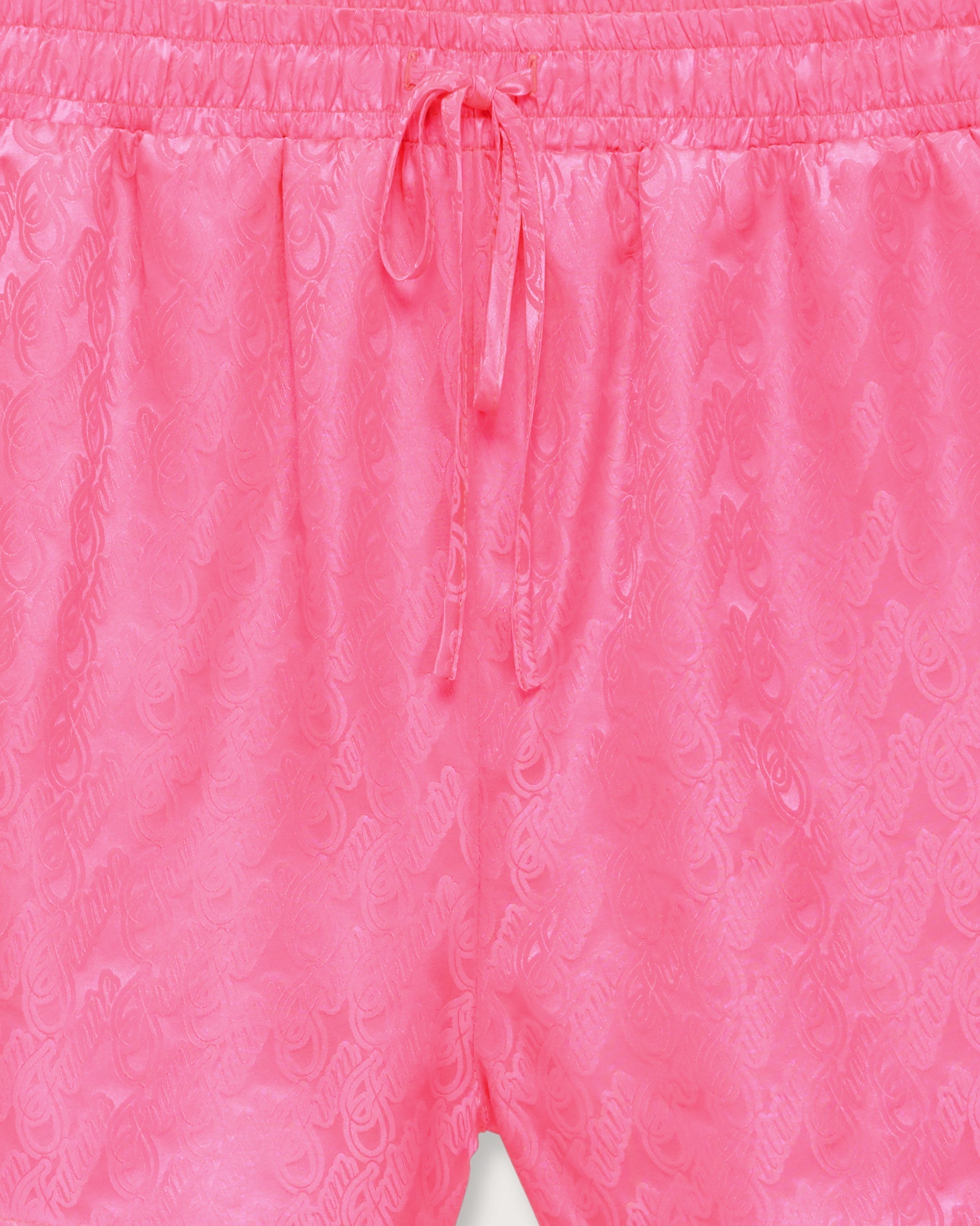 Short Rubie court et fluide en soie - Pink Jacquard