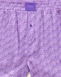 Short Dima court et fluide en soie - Purple Signature