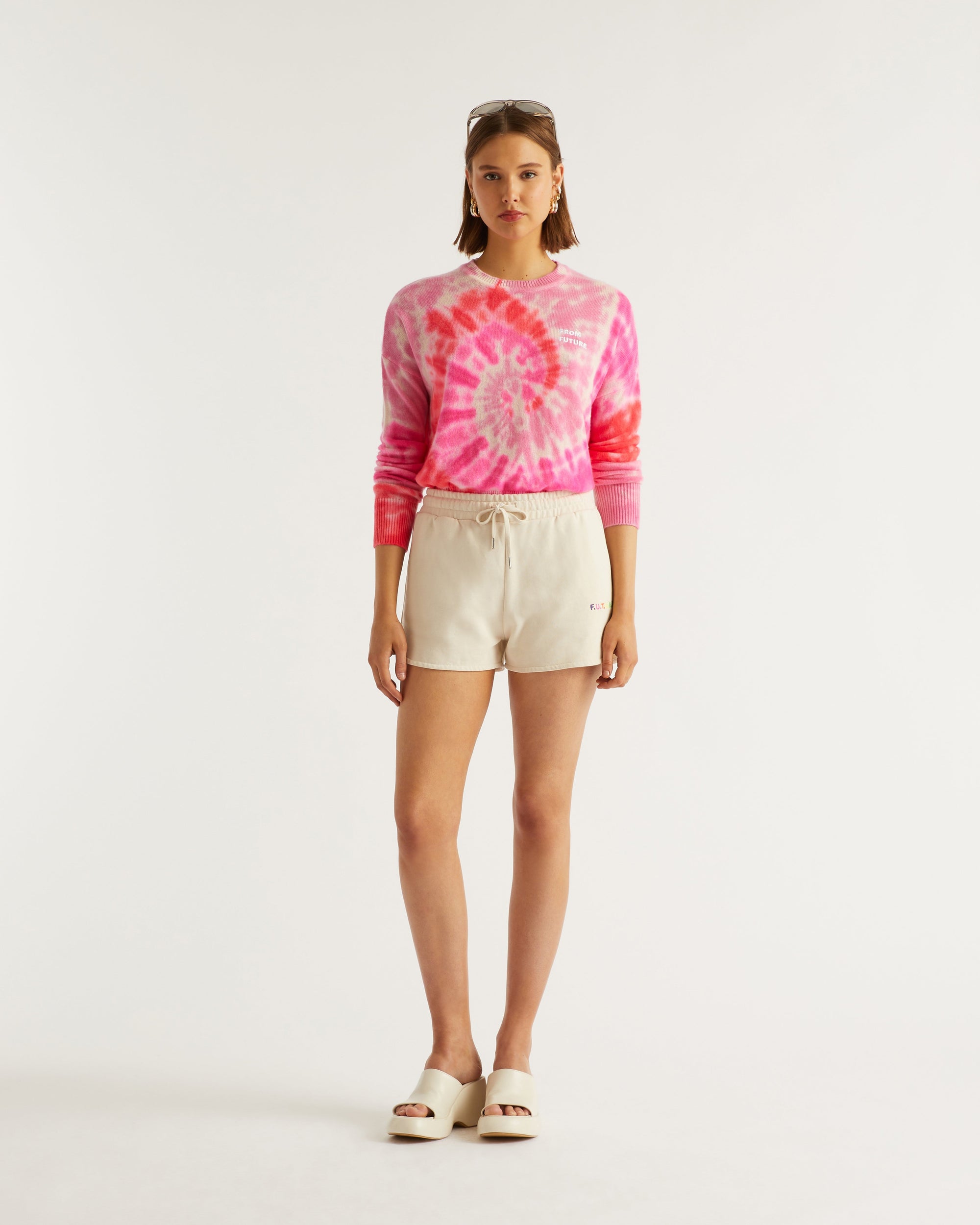 Short court à taille élastique - Lilac