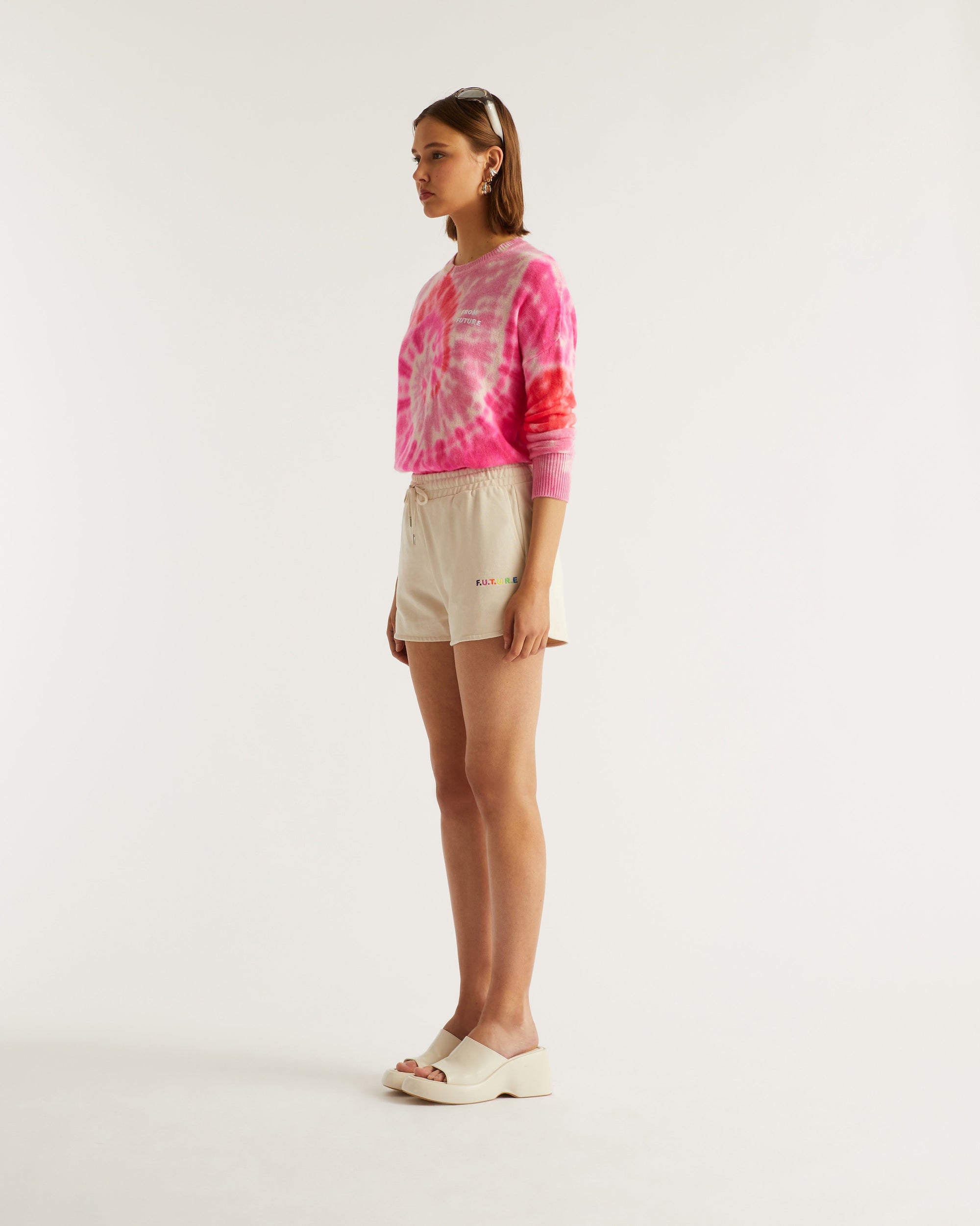 Short court à taille élastique - Lilac