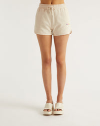 Short court à taille élastique - Desert Sand