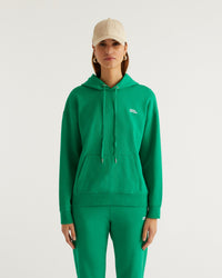 Hoodie unisexe oversize à broderie - Summer Green