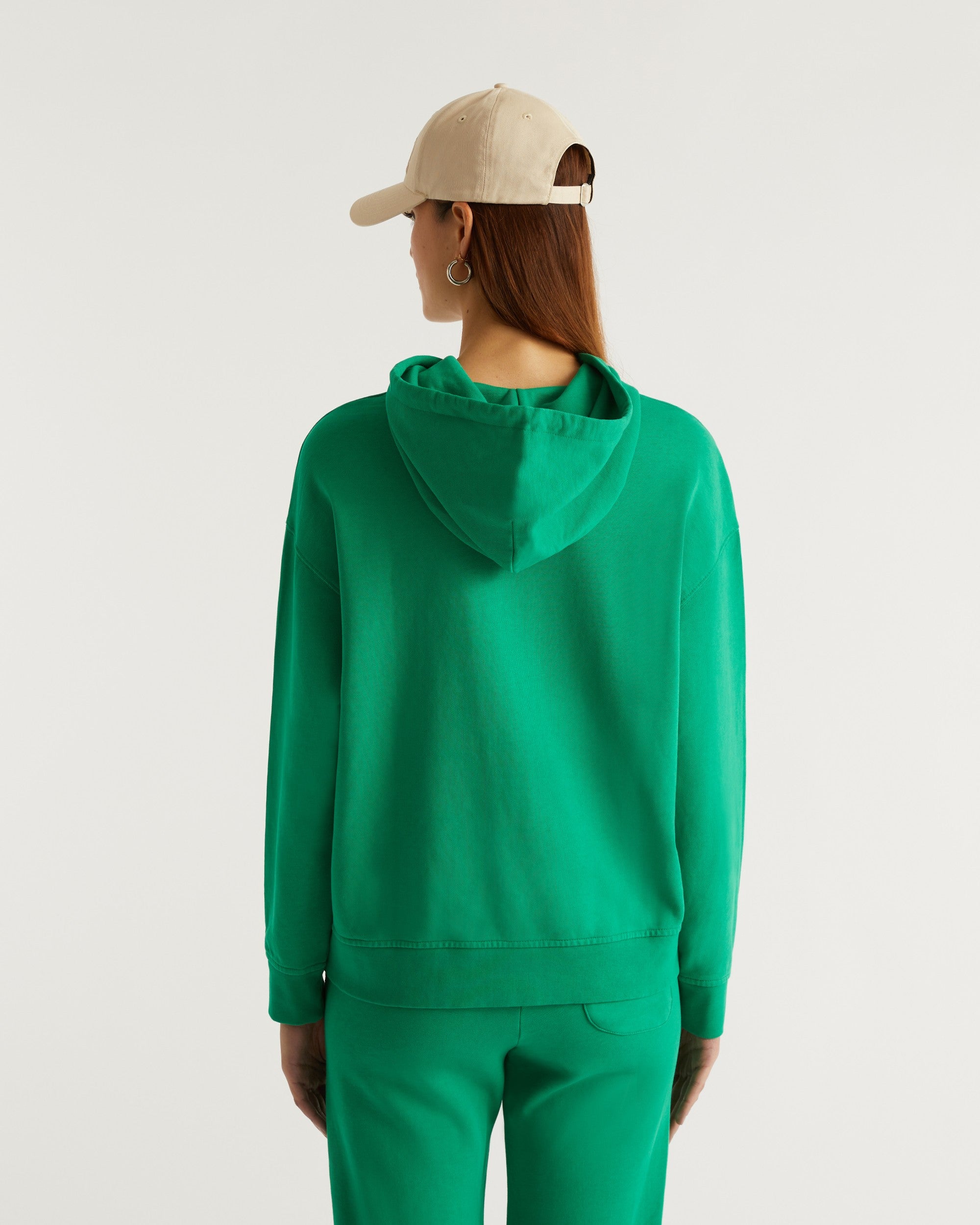 Hoodie unisexe oversize à broderie - Summer Green