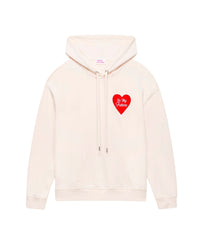 Hoodie Saint valentin à cœur brodé - Desert Sand