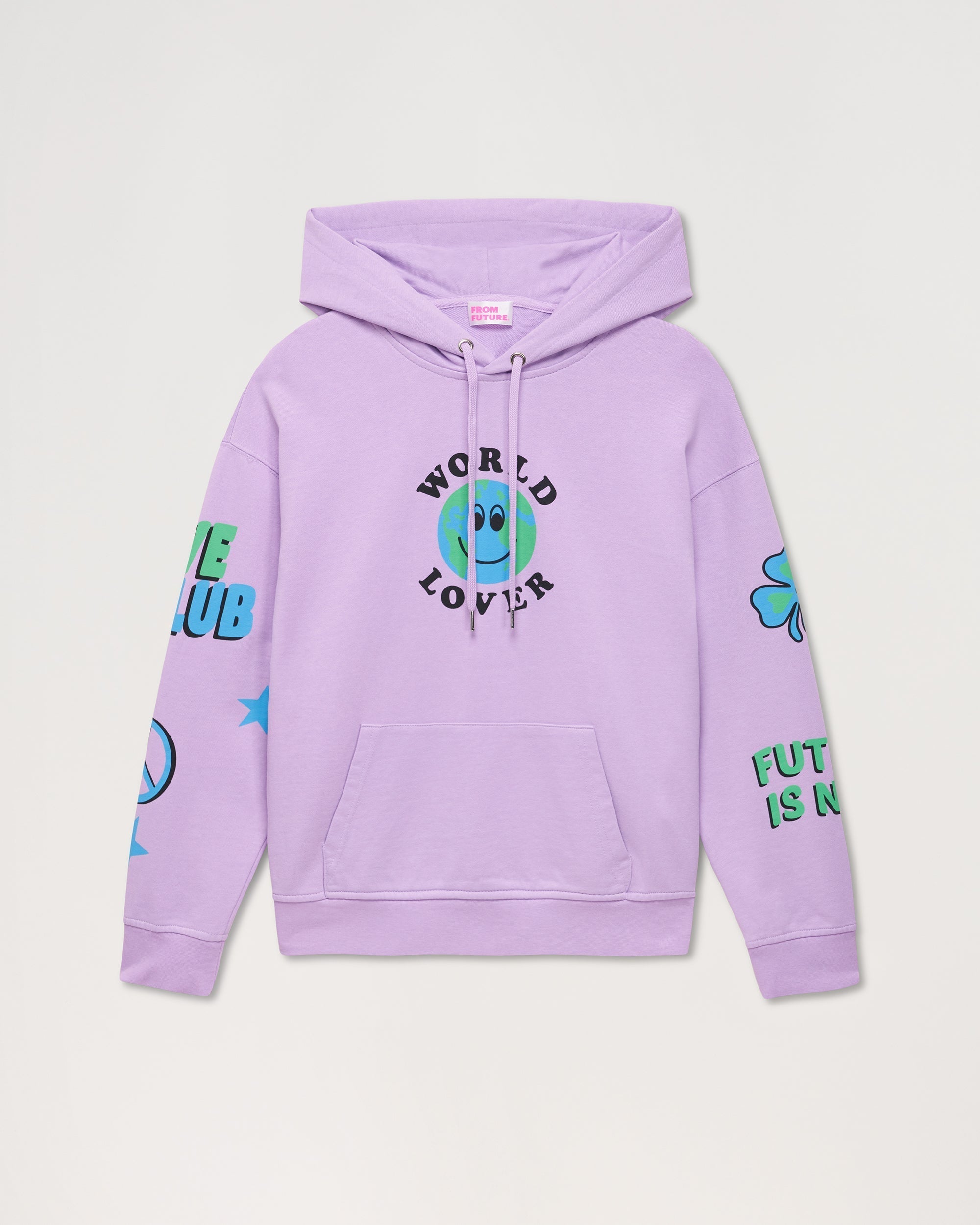 Hoodie oversize World Lover - Lilac