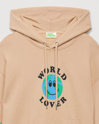 Hoodie oversize World Lover - Light Camel