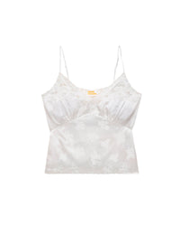 Caraco Louna en soie - Off White Jacquard