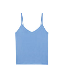 Débardeur à col V classique en laine mérinos - Sunrise Blue