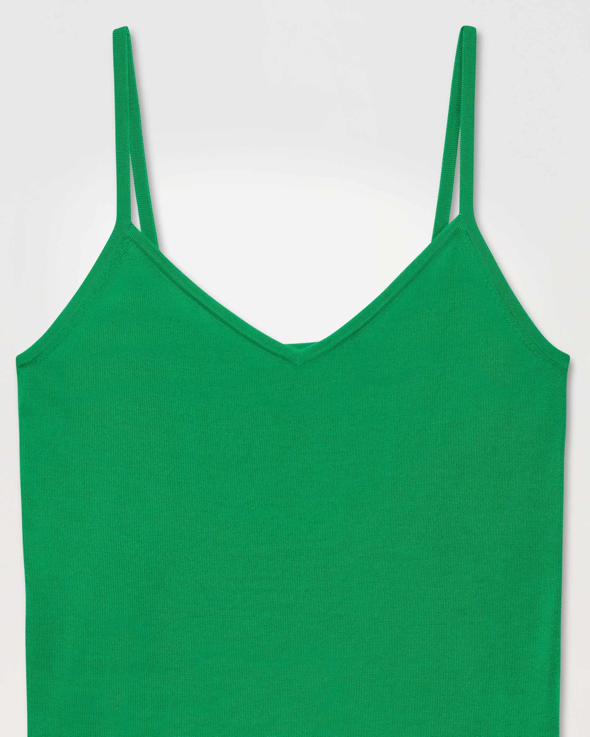 Débardeur à col V classique en laine mérinos - Summer Green