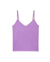 Débardeur à col V classique en laine mérinos - Holiday Lilac