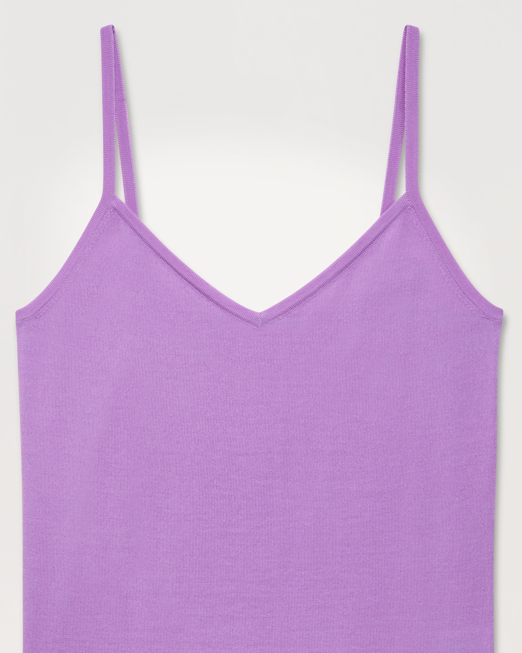 Débardeur à col V classique en laine mérinos - Holiday Lilac