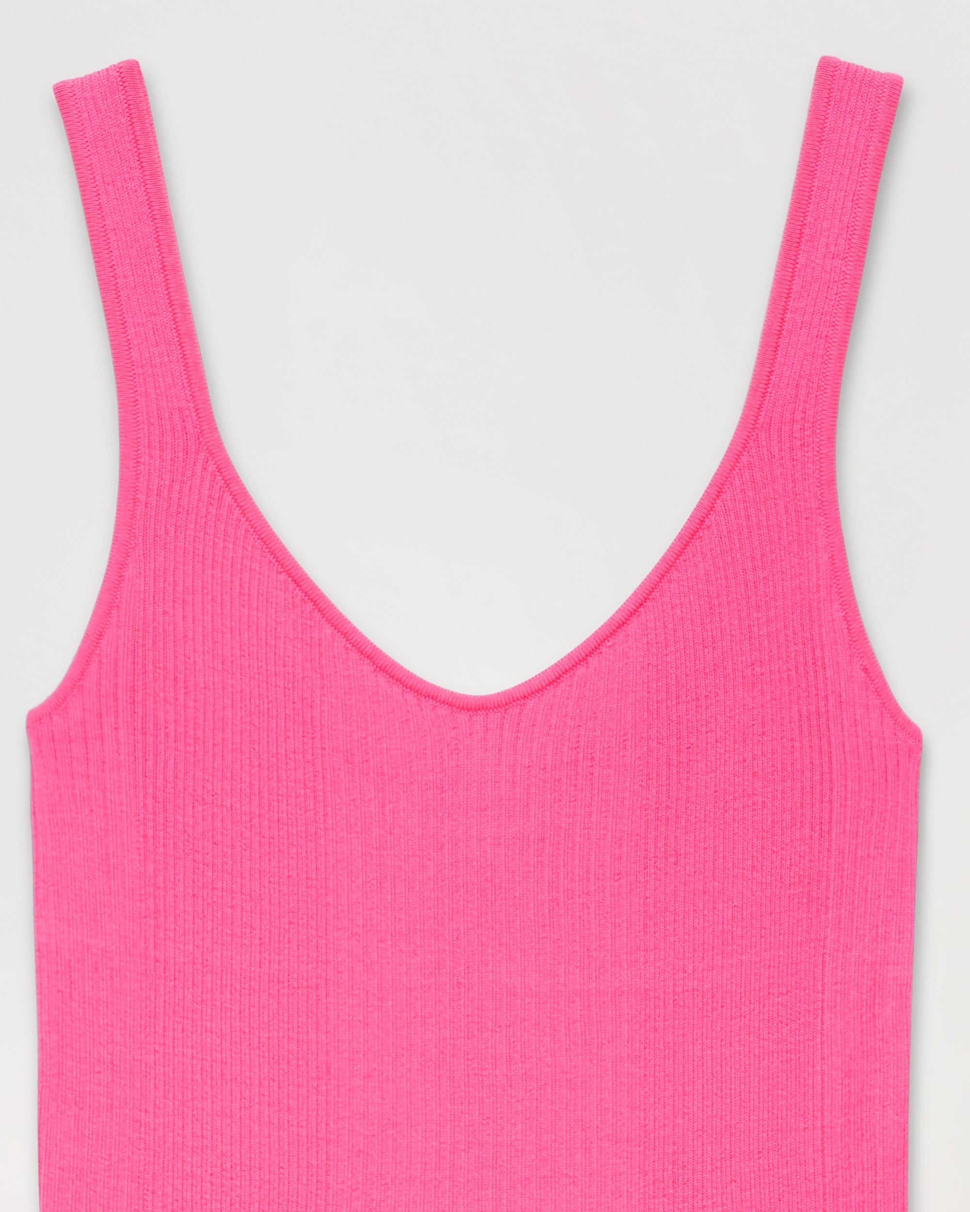 Débardeur à côtes classique en laine mérinos - Holiday Pink