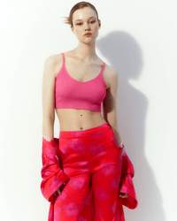 Pantalon flare Milla en soie - Red Poppy