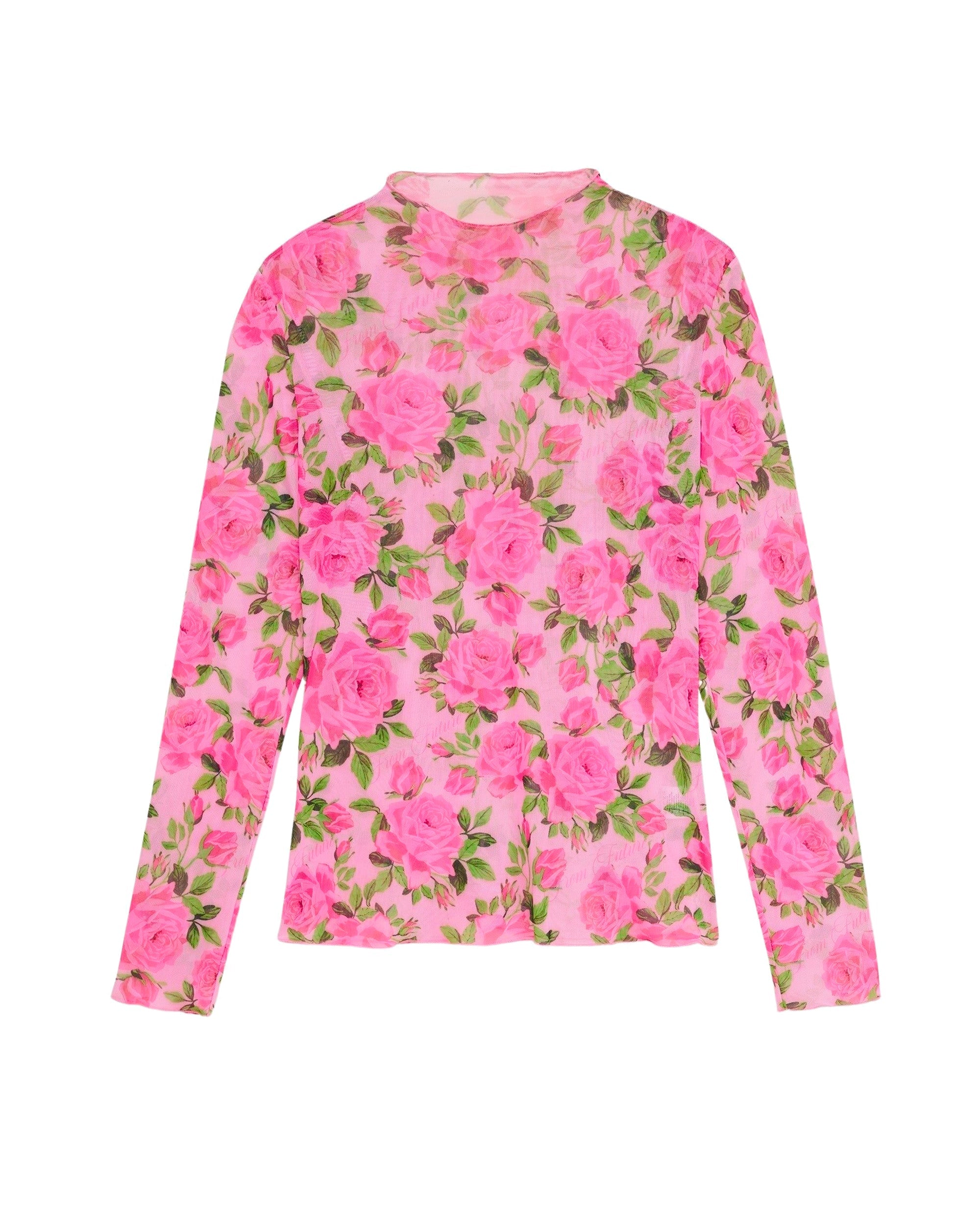 Top à col cheminé et imprimé fleuri - Big Roses