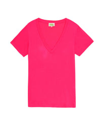T-shirt classique Supima à col V - Holyday Pink