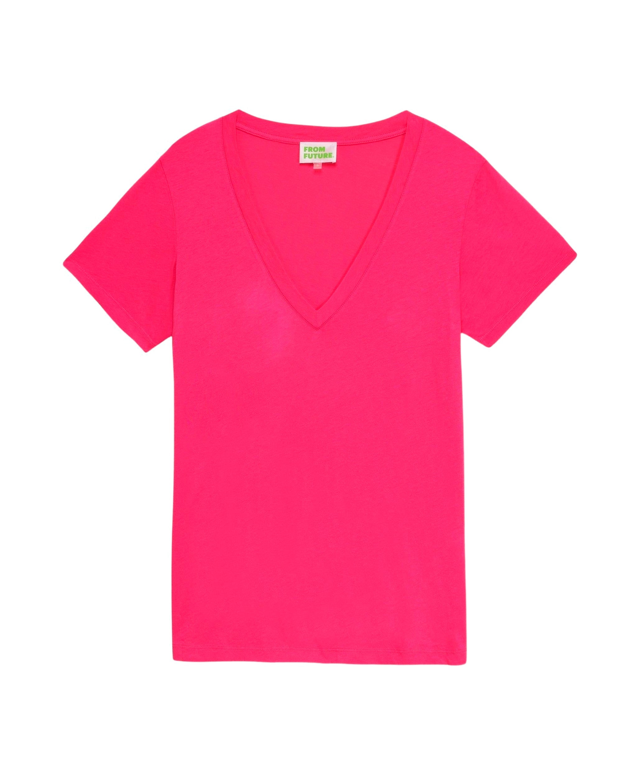T-shirt classique Supima à col V - Holyday Pink