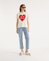 T-shirt Saint valentin à col rond - Desert Sand