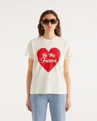 T-shirt Saint valentin à col rond - Desert Sand