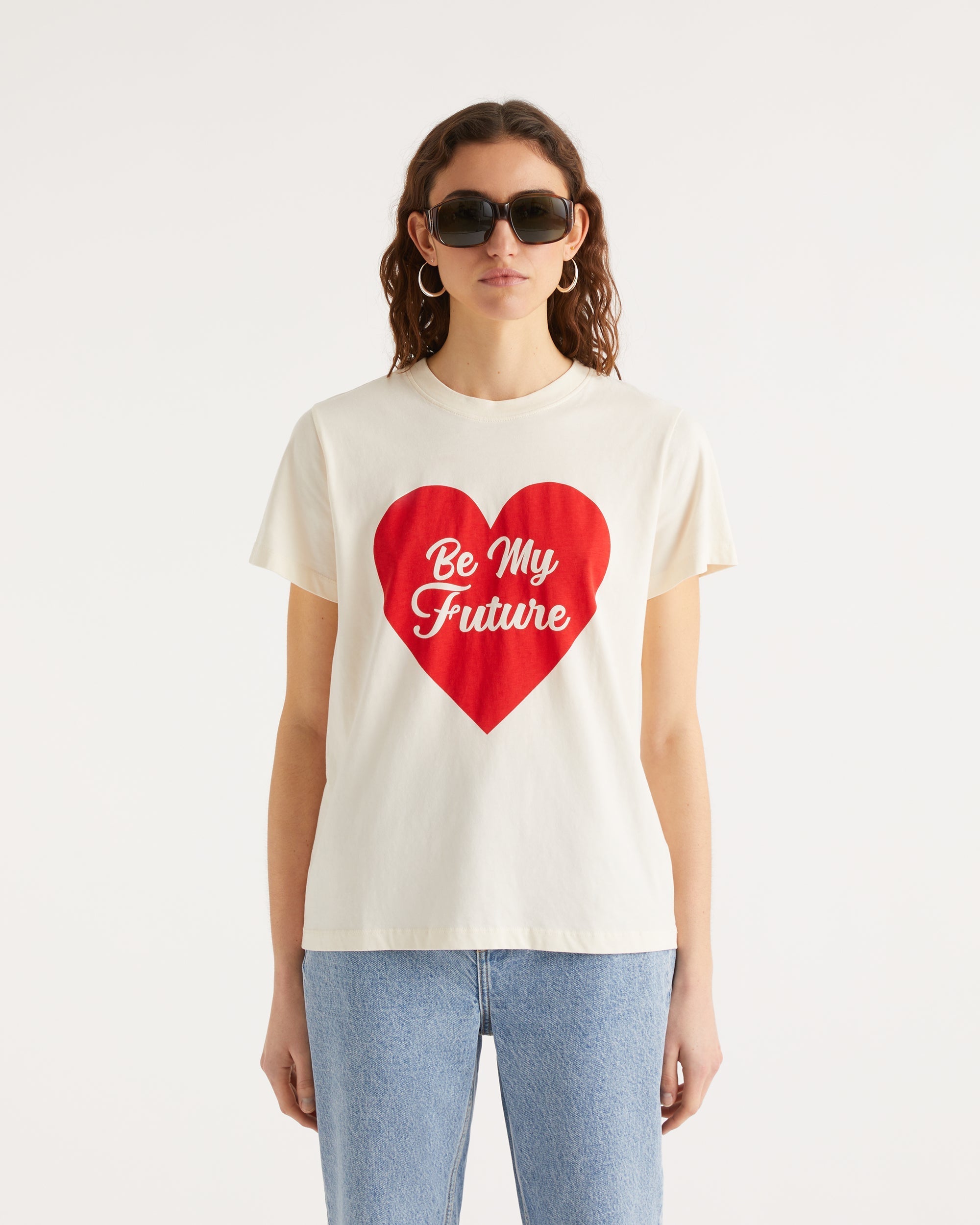 T-shirt Saint valentin à col rond - Desert Sand